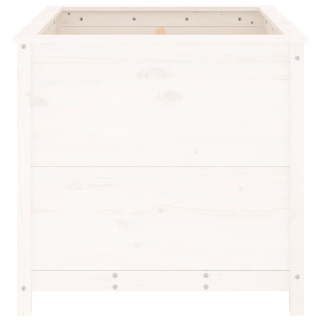 Sodo lovelis, baltas, 82,5×82,5x78cm, pušies medienos masyvas Sodo lovelis, baltas, 82,5x82,5x78cm, pušies medienos masyvas - Image 5
