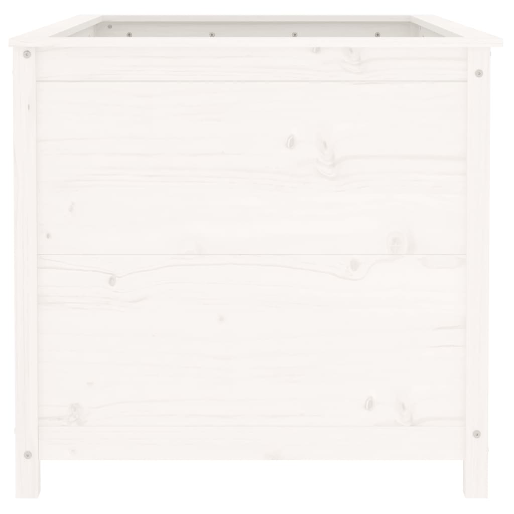 Aukštas sodo lovelis, baltas, 119,5×82,5x78cm, pušies masyvas Aukštas sodo lovelis, baltas, 119,5x82,5x78cm, pušies masyvas - Image 4