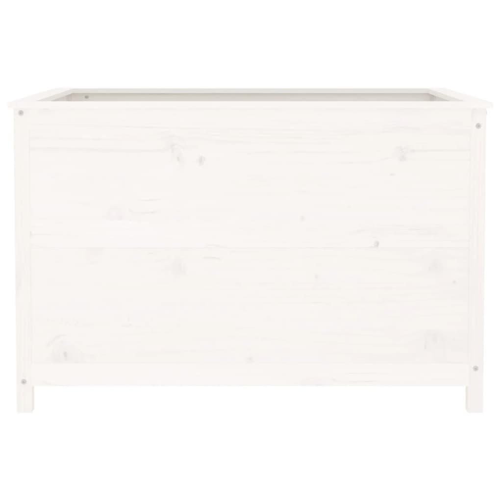 Aukštas sodo lovelis, baltas, 119,5×82,5x78cm, pušies masyvas Aukštas sodo lovelis, baltas, 119,5x82,5x78cm, pušies masyvas - Image 5