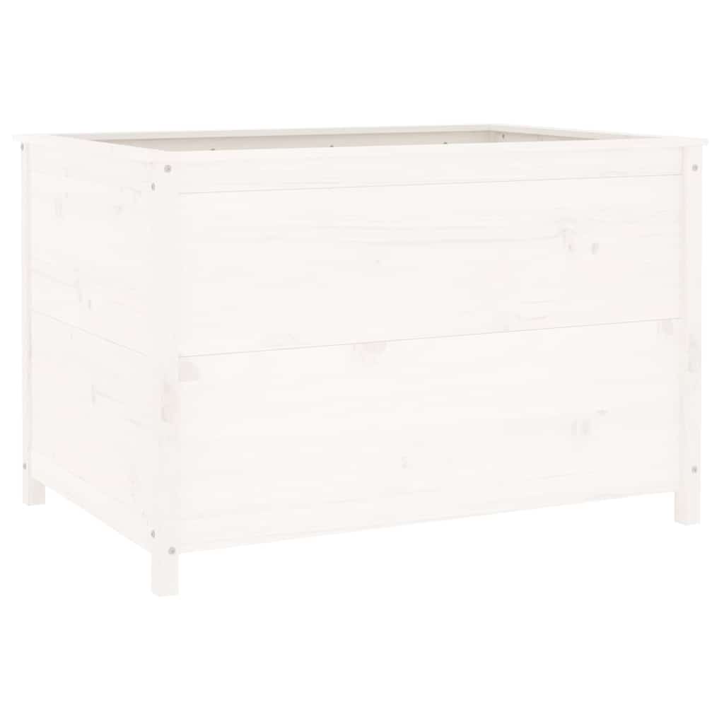 Aukštas sodo lovelis, baltas, 119,5×82,5x78cm, pušies masyvas Aukštas sodo lovelis, baltas, 119,5x82,5x78cm, pušies masyvas - Image 6