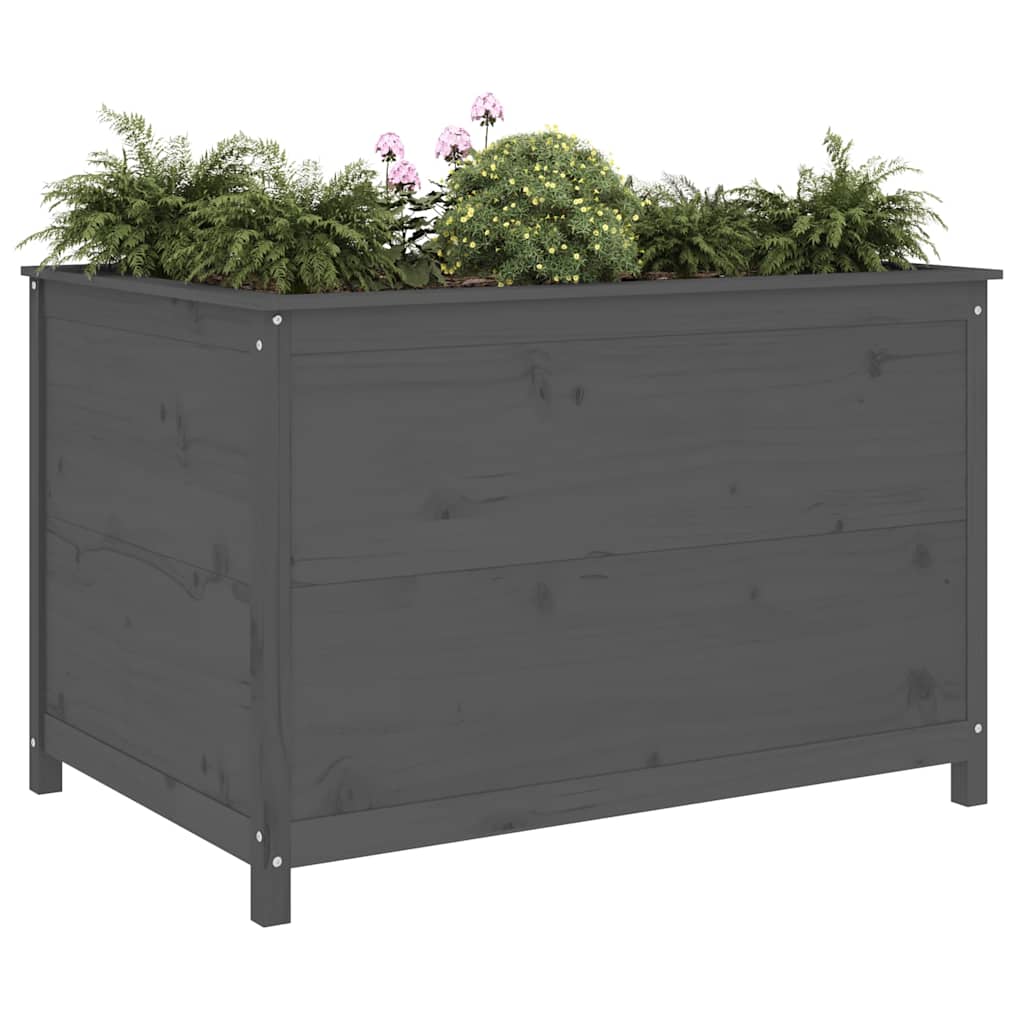 Aukštas sodo lovelis, pilkas, 119,5×82,5x78cm, pušies masyvas Aukštas sodo lovelis, pilkas, 119,5x82,5x78cm, pušies masyvas - Image 3