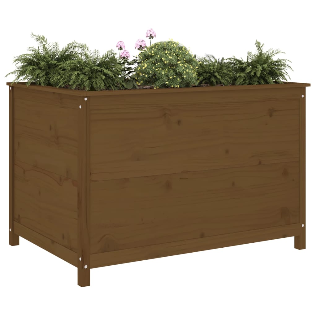 Aukštas sodo lovelis, rudas, 119,5×82,5x78cm, pušies masyvas Aukštas sodo lovelis, rudas, 119,5x82,5x78cm, pušies masyvas - Image 3