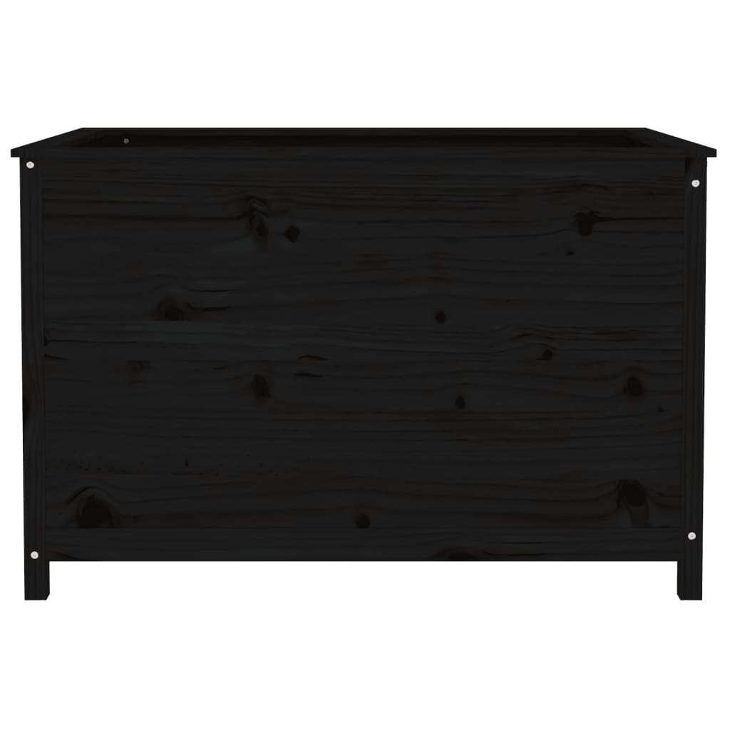 Aukštas sodo lovelis, juodas, 119,5×82,5x78cm, pušies masyvas Aukštas sodo lovelis, juodas, 119,5x82,5x78cm, pušies masyvas - Image 5