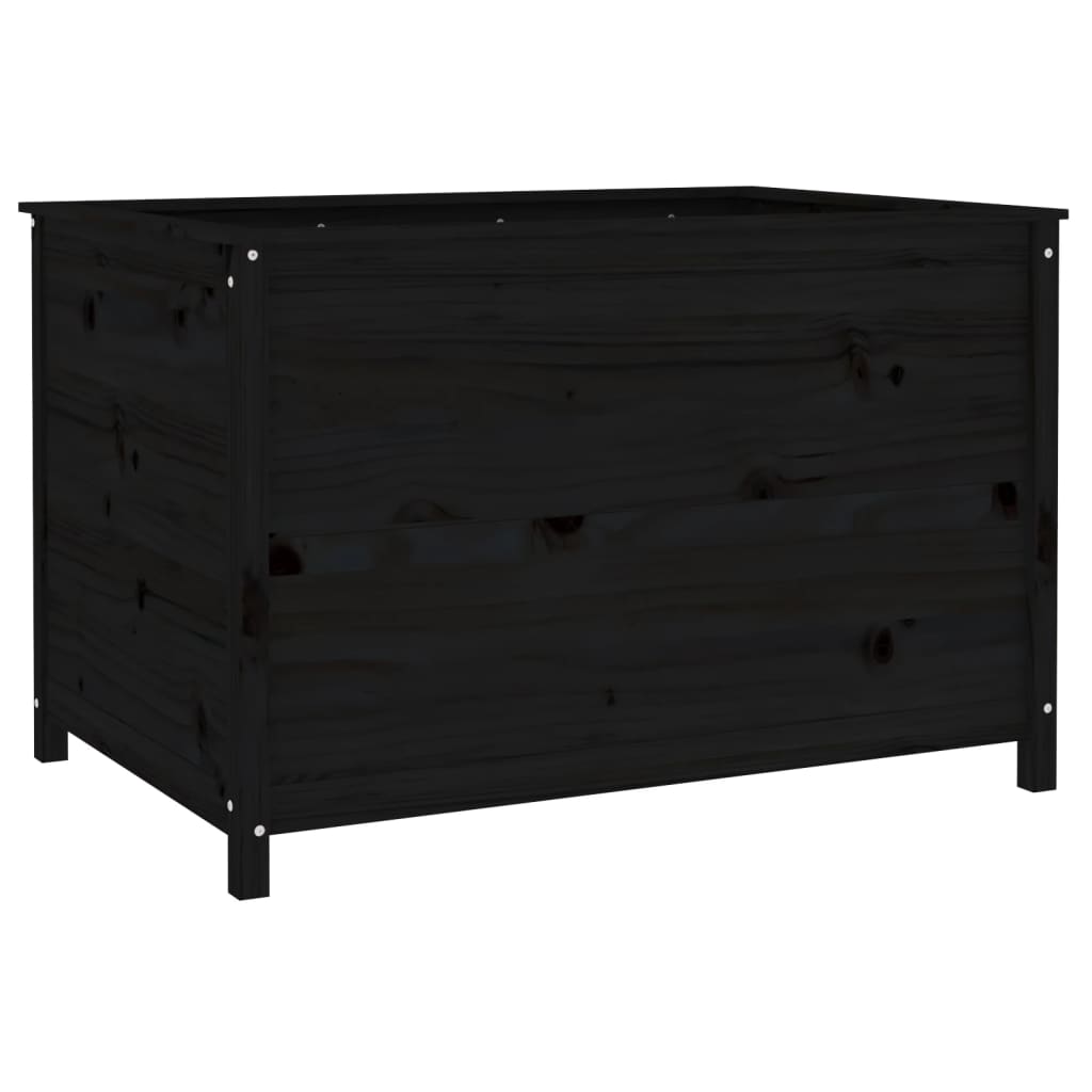 Aukštas sodo lovelis, juodas, 119,5×82,5x78cm, pušies masyvas Aukštas sodo lovelis, juodas, 119,5x82,5x78cm, pušies masyvas - Image 6