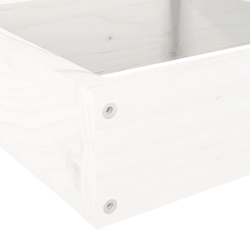 Sodo lovelis, 4 aukštų, baltas, 106×104,5x36cm, pušies masyvas Sodo lovelis, 4 aukštų, baltas, 106x104,5x36cm, pušies masyvas - Image 7