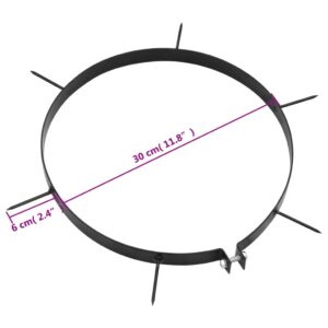 Vejos aeravimo žiedai su smaigais, 5vnt., 30cm, geležis