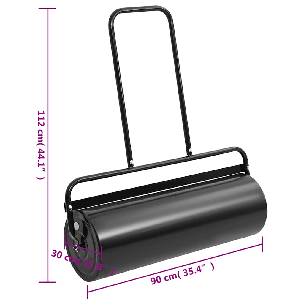 Sodo vejos volas stumiamas, juodas, geležis ir plienas, 63l Sodo vejos volas stumiamas, juodas, geležis ir plienas, 63l
