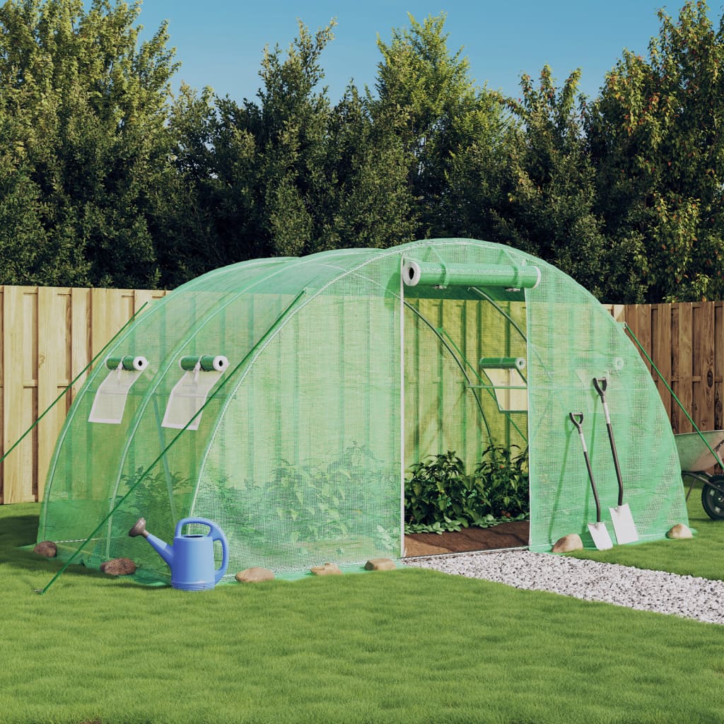 Šiltnamis su plieno rėmu, žalios spalvos, 4x2x2m, 8m² Šiltnamis su plieno rėmu, žalios spalvos, 4x2x2m, 8m² - Image 2