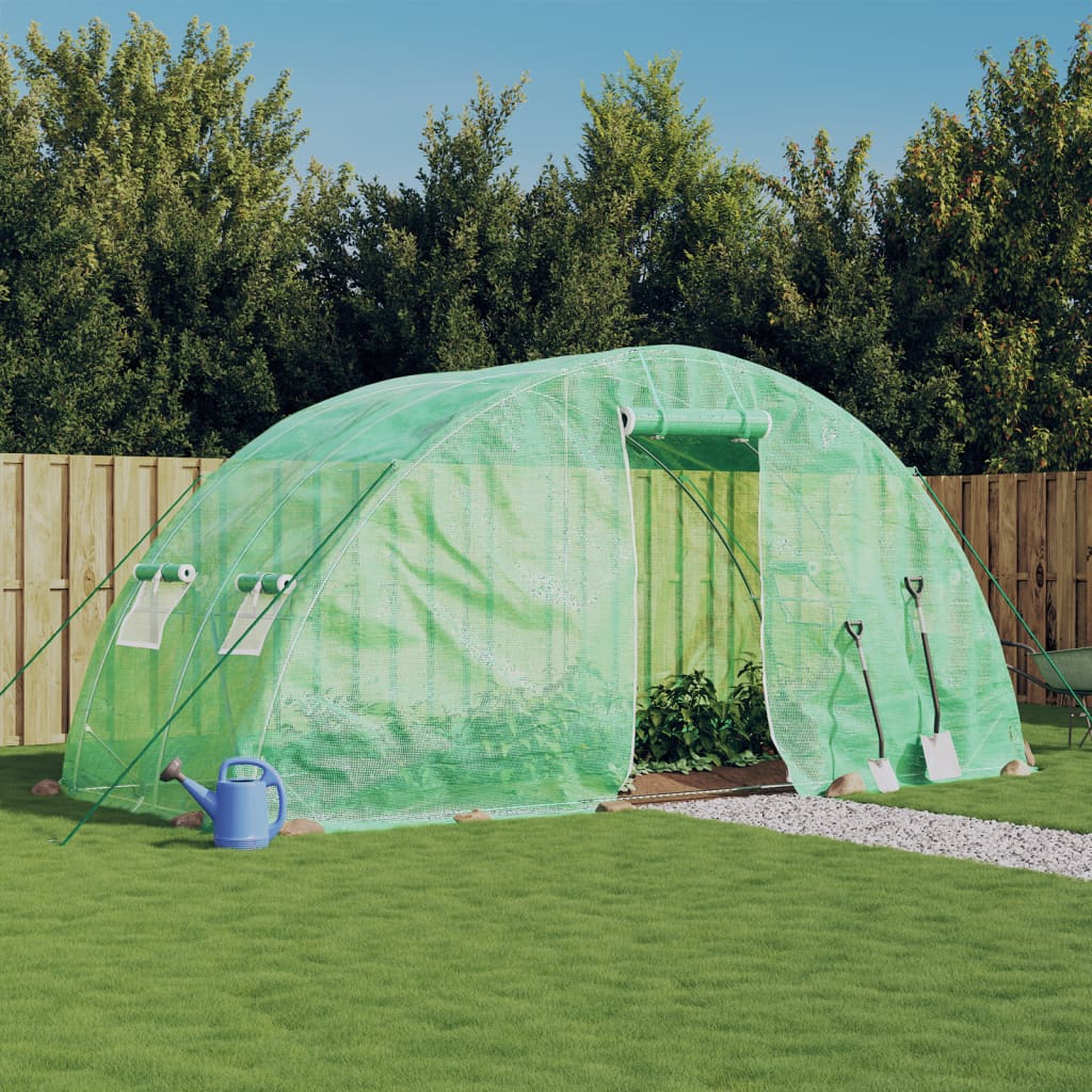Šiltnamis su plieno rėmu, žalios spalvos, 5x2x2,3m, 10m² Šiltnamis su plieno rėmu, žalios spalvos, 5x2x2,3m, 10m² - Image 2