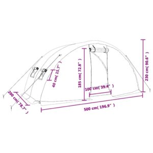 Šiltnamis su plieno rėmu, baltos spalvos, 5x2x2,3m, 10m²