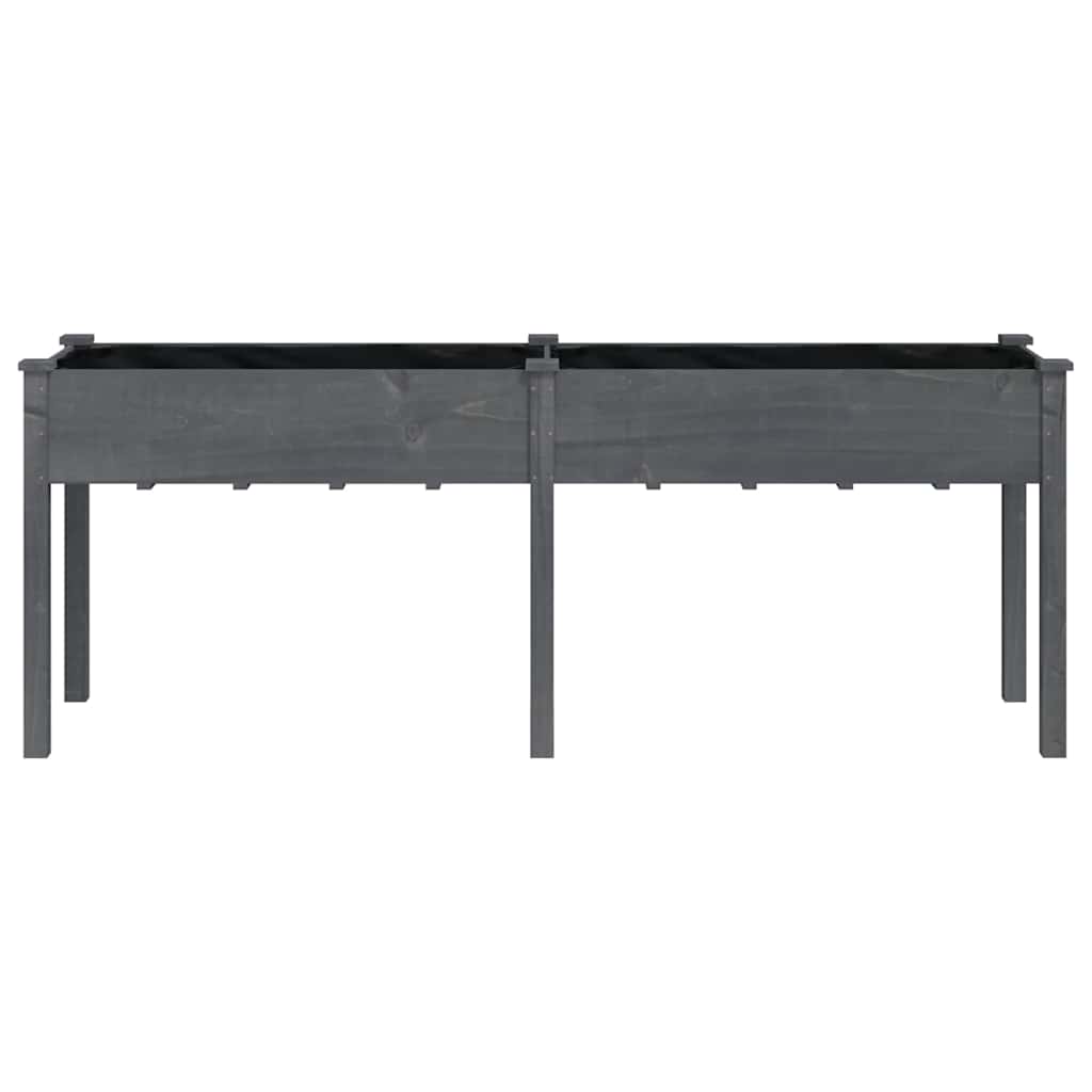 Lovelis su įdėklu, pilkas, 203x53x76cm, eglės medienos masyvas Lovelis su įdėklu, pilkas, 203x53x76cm, eglės medienos masyvas - Image 4