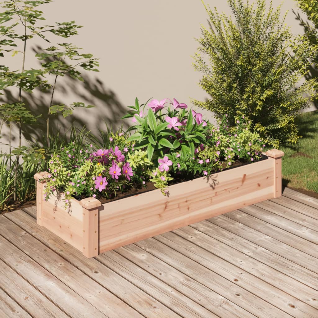Aukštas sodo lovelis su įdėklu, 120x45x25cm, eglės masyvas Aukštas sodo lovelis su įdėklu, 120x45x25cm, eglės masyvas - Image 2