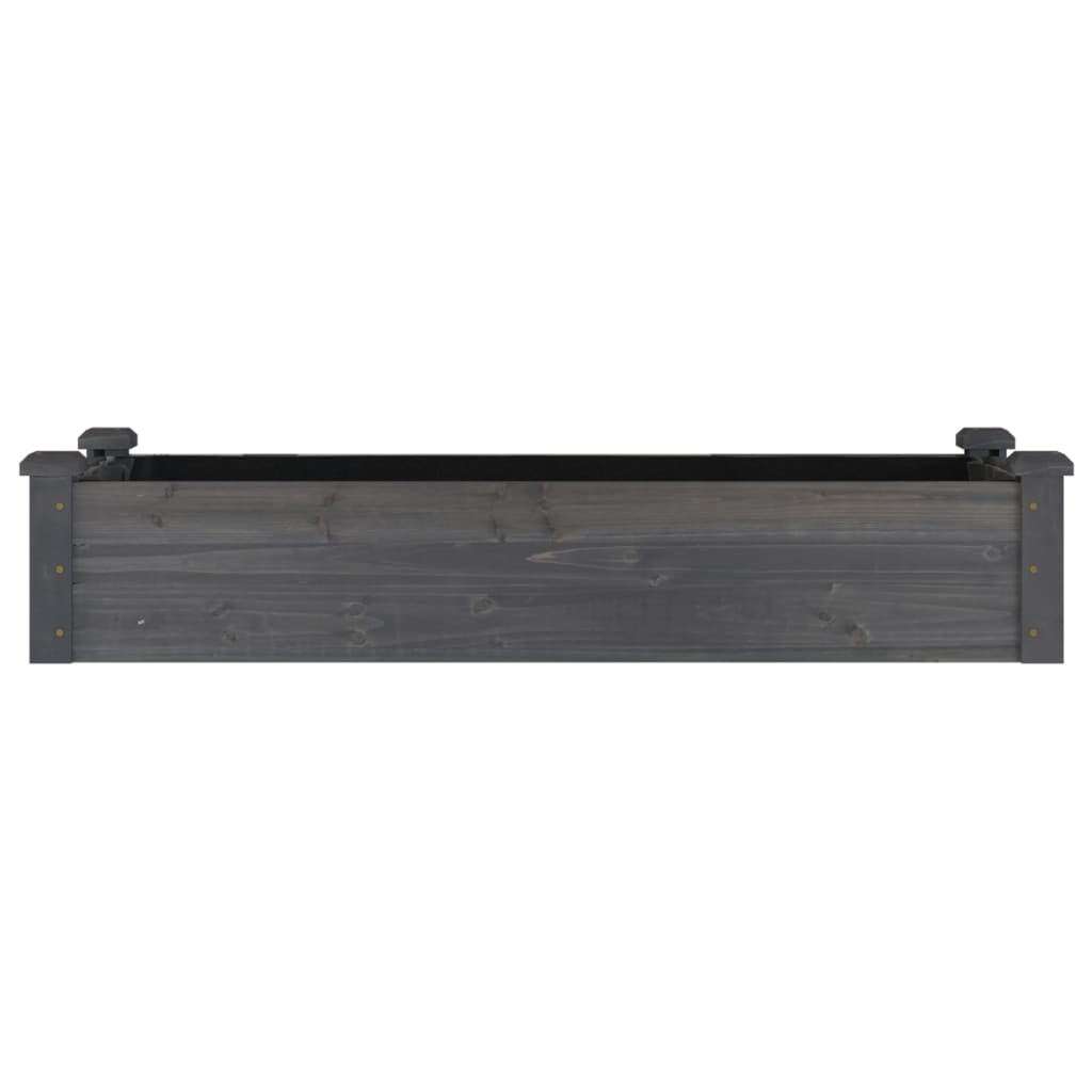 Aukštas sodo lovelis su įdėklu, pilkas, 120x45x25cm, eglė Aukštas sodo lovelis su įdėklu, pilkas, 120x45x25cm, eglė - Image 4