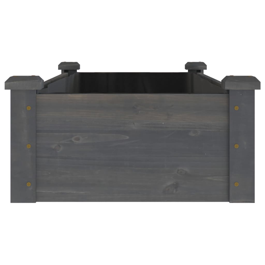 Aukštas sodo lovelis su įdėklu, pilkas, 120x45x25cm, eglė Aukštas sodo lovelis su įdėklu, pilkas, 120x45x25cm, eglė - Image 5