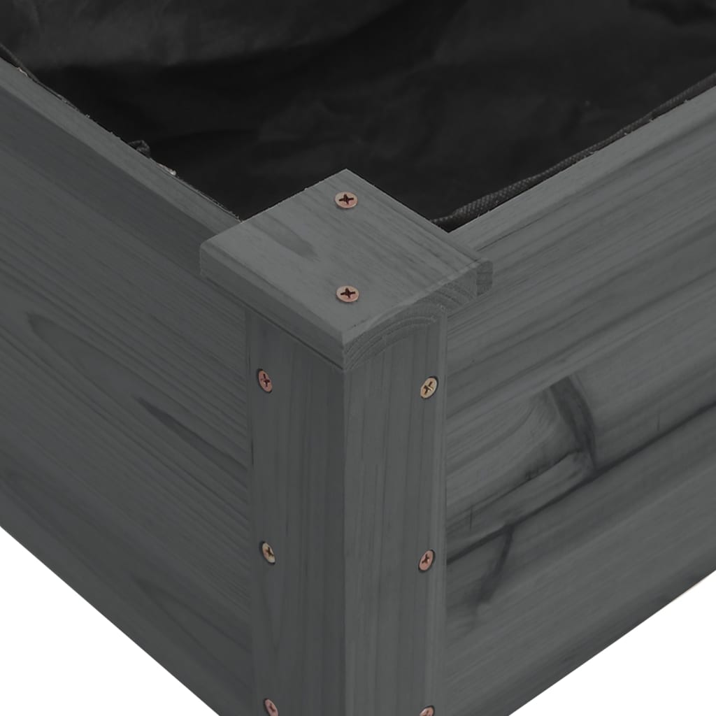 Aukštas sodo lovelis su įdėklu, pilkas, 120x45x25cm, eglė Aukštas sodo lovelis su įdėklu, pilkas, 120x45x25cm, eglė - Image 7