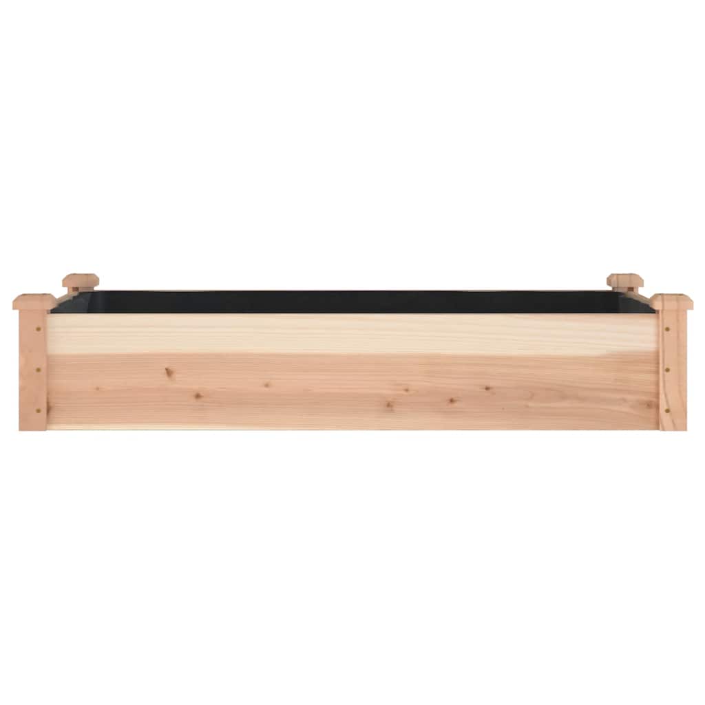 Aukštas sodo lovelis su įdėklu, 120x60x25cm, eglės masyvas Aukštas sodo lovelis su įdėklu, 120x60x25cm, eglės masyvas - Image 4