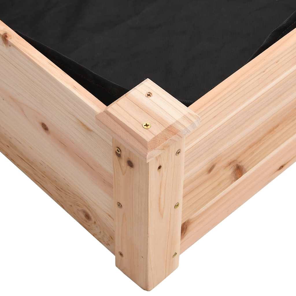 Aukštas sodo lovelis su įdėklu, 120x60x25cm, eglės masyvas Aukštas sodo lovelis su įdėklu, 120x60x25cm, eglės masyvas - Image 7
