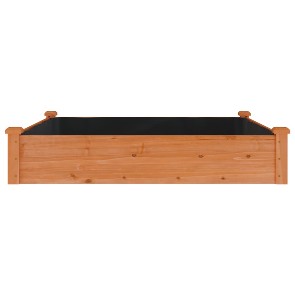 Aukštas sodo lovelis su įdėklu, rudas, 120x120x25cm, eglė Aukštas sodo lovelis su įdėklu, rudas, 120x120x25cm, eglė - Image 4