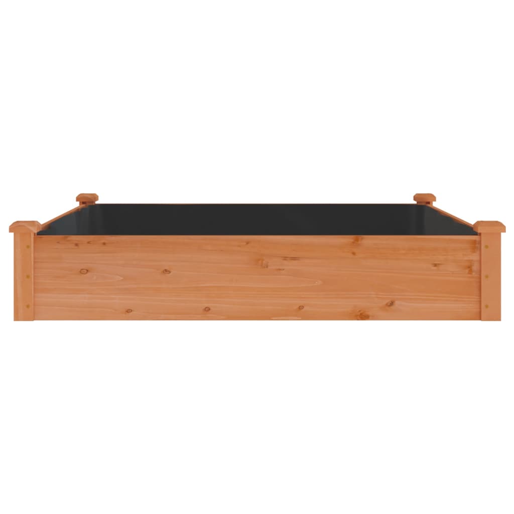 Aukštas sodo lovelis su įdėklu, rudas, 120x120x25cm, eglė Aukštas sodo lovelis su įdėklu, rudas, 120x120x25cm, eglė - Image 5