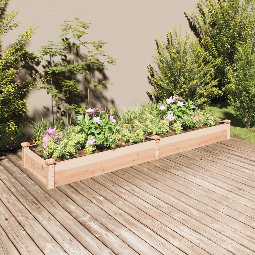 Aukštas sodo lovelis su įdėklu, 240x60x25cm, eglės masyvas Aukštas sodo lovelis su įdėklu, 240x60x25cm, eglės masyvas - Image 2