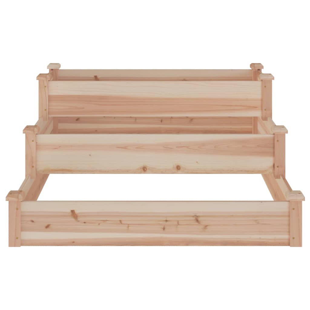 Aukštas sodo lovelis, 120x120x56cm, eglės medienos masyvas Aukštas sodo lovelis, 120x120x56cm, eglės medienos masyvas - Image 4
