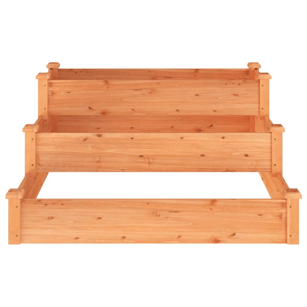 Aukštas sodo lovelis, rudas, 120x120x56cm, eglės masyvas Aukštas sodo lovelis, rudas, 120x120x56cm, eglės masyvas - Image 4