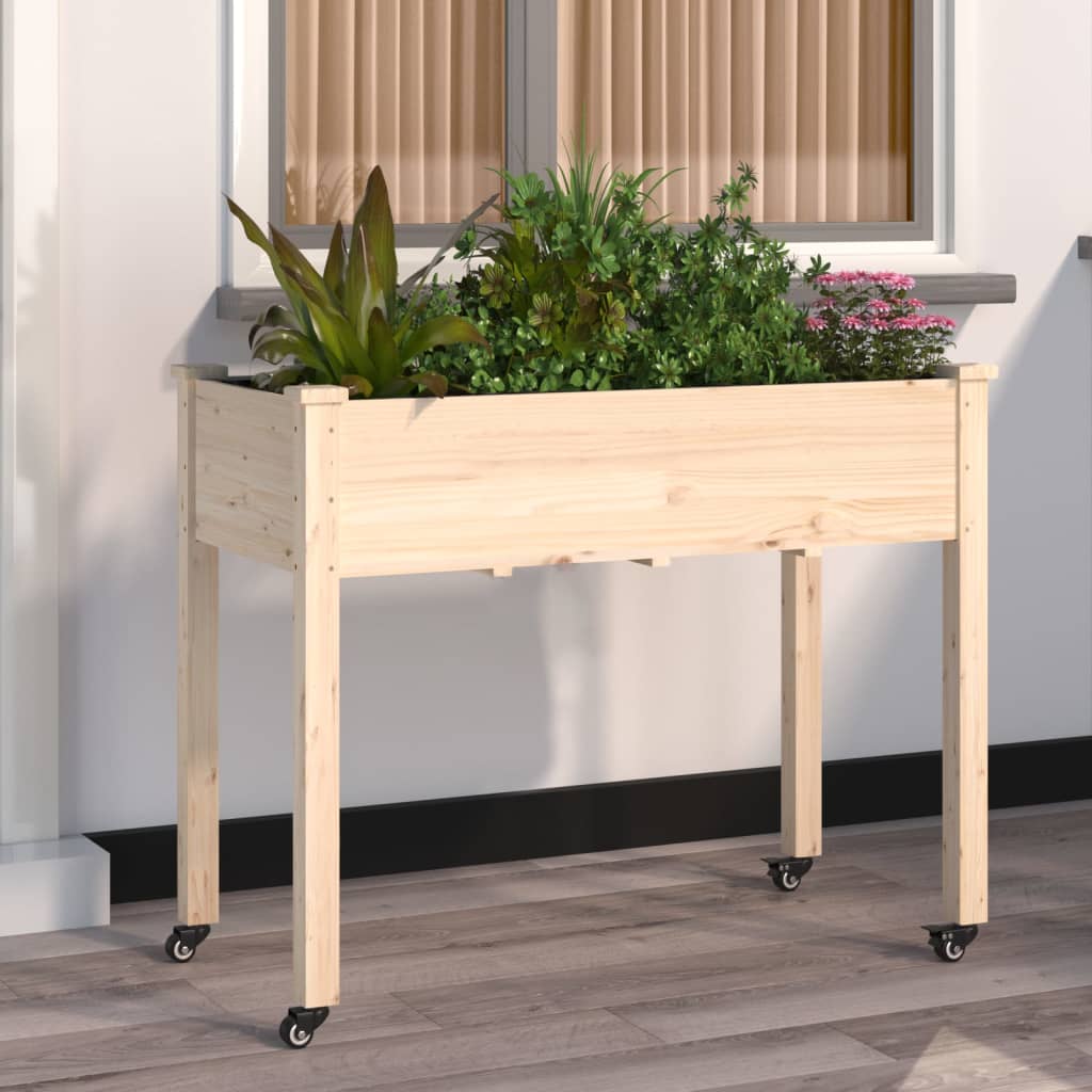 Lovelis su ratukais ir įdėklu, 118x59x80cm, eglės masyvas Lovelis su ratukais ir įdėklu, 118x59x80cm, eglės masyvas - Image 2