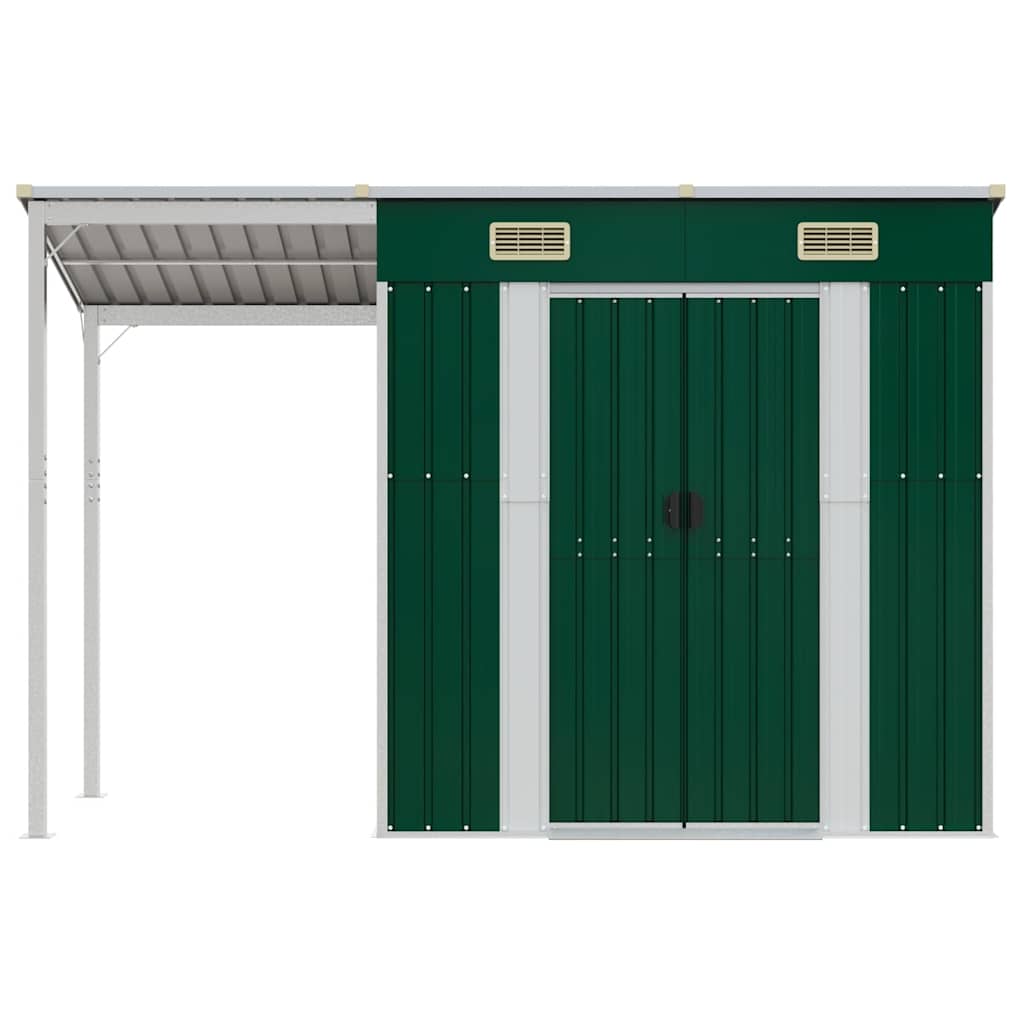 Sodo pašiūrė su prailgintu stogu, 277x107x181cm, plienas Sodo pašiūrė su prailgintu stogu, 277x107x181cm, plienas - Image 3