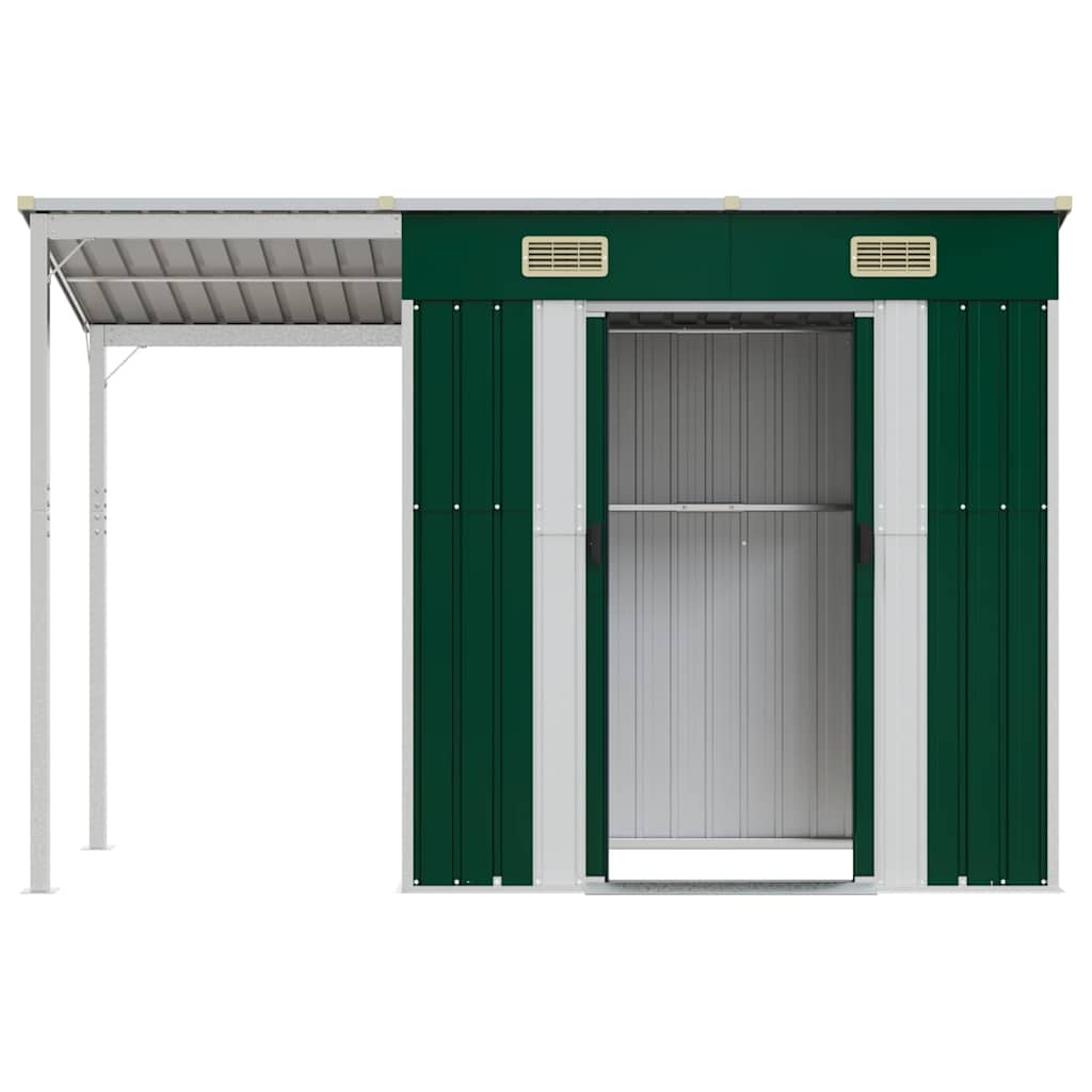 Sodo pašiūrė su prailgintu stogu, 277x107x181cm, plienas Sodo pašiūrė su prailgintu stogu, 277x107x181cm, plienas - Image 4
