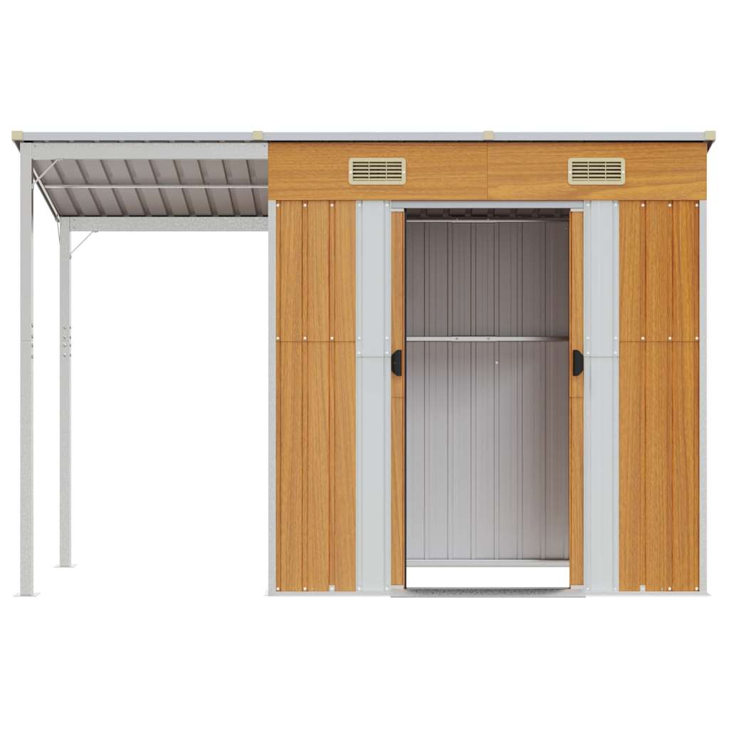 Sodo pašiūrė su prailgintu stogu, 277x107x181cm, plienas Sodo pašiūrė su prailgintu stogu, 277x107x181cm, plienas - Image 4