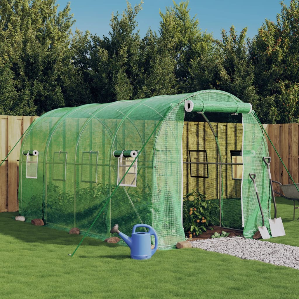 Šiltnamis su plieno rėmu, žalios spalvos, 4x2x2m, 8m² Šiltnamis su plieno rėmu, žalios spalvos, 4x2x2m, 8m² - Image 2