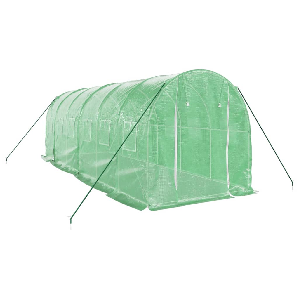 Šiltnamis su plieno rėmu, žalios spalvos, 6x2x2m, 12m² Šiltnamis su plieno rėmu, žalios spalvos, 6x2x2m, 12m² - Image 3
