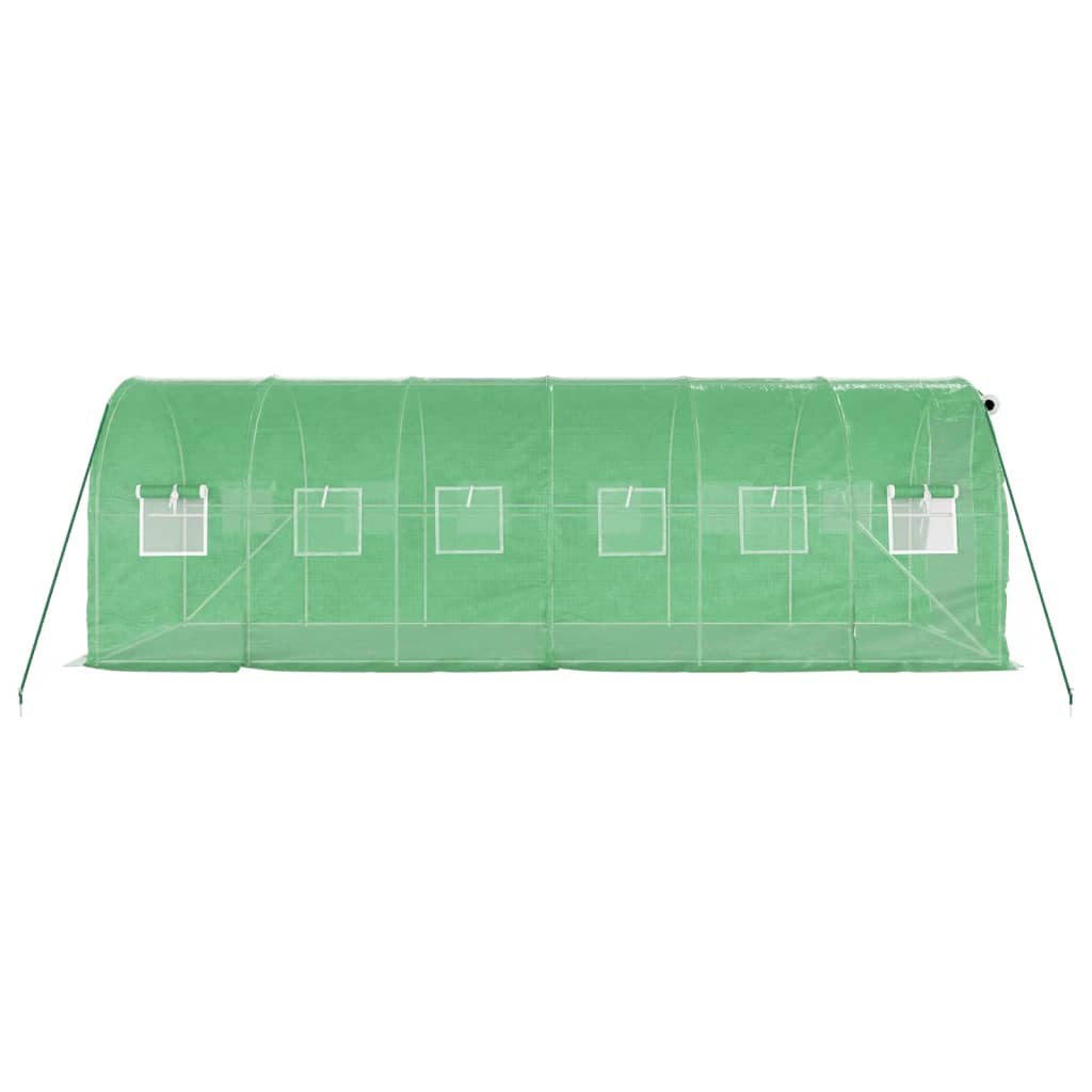 Šiltnamis su plieno rėmu, žalios spalvos, 6x2x2m, 12m² Šiltnamis su plieno rėmu, žalios spalvos, 6x2x2m, 12m² - Image 5