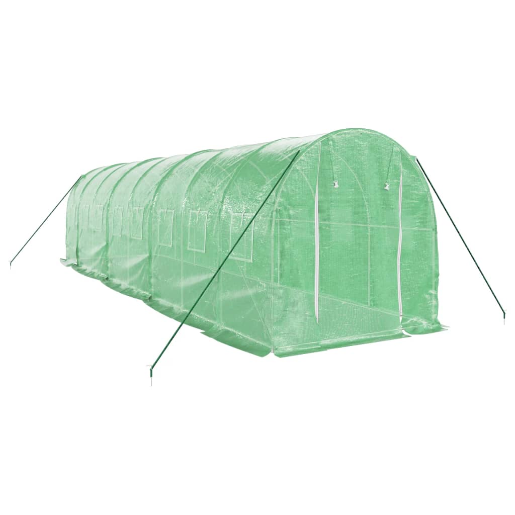 Šiltnamis su plieno rėmu, žalios spalvos, 8x2x2m, 16m² Šiltnamis su plieno rėmu, žalios spalvos, 8x2x2m, 16m² - Image 3
