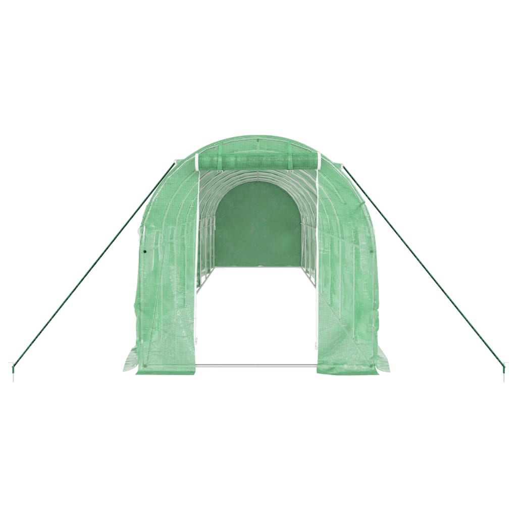 Šiltnamis su plieno rėmu, žalios spalvos, 8x2x2m, 16m² Šiltnamis su plieno rėmu, žalios spalvos, 8x2x2m, 16m² - Image 4