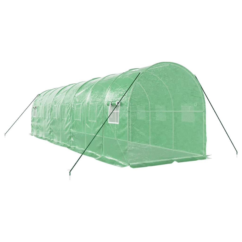 Šiltnamis su plieno rėmu, žalios spalvos, 8x2x2m, 16m² Šiltnamis su plieno rėmu, žalios spalvos, 8x2x2m, 16m² - Image 6