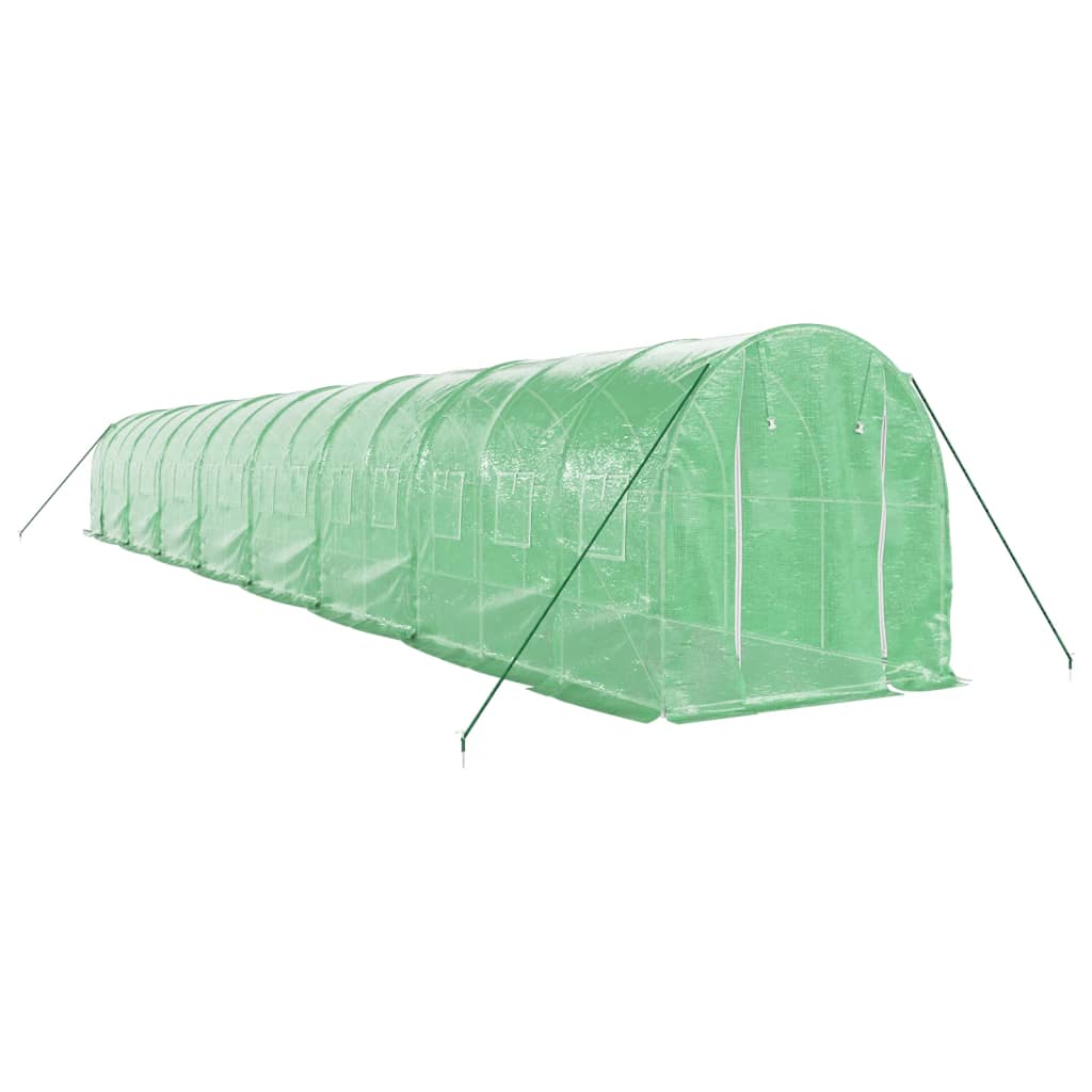 Šiltnamis su plieno rėmu, žalios spalvos, 16x2x2m, 32m² Šiltnamis su plieno rėmu, žalios spalvos, 16x2x2m, 32m² - Image 3