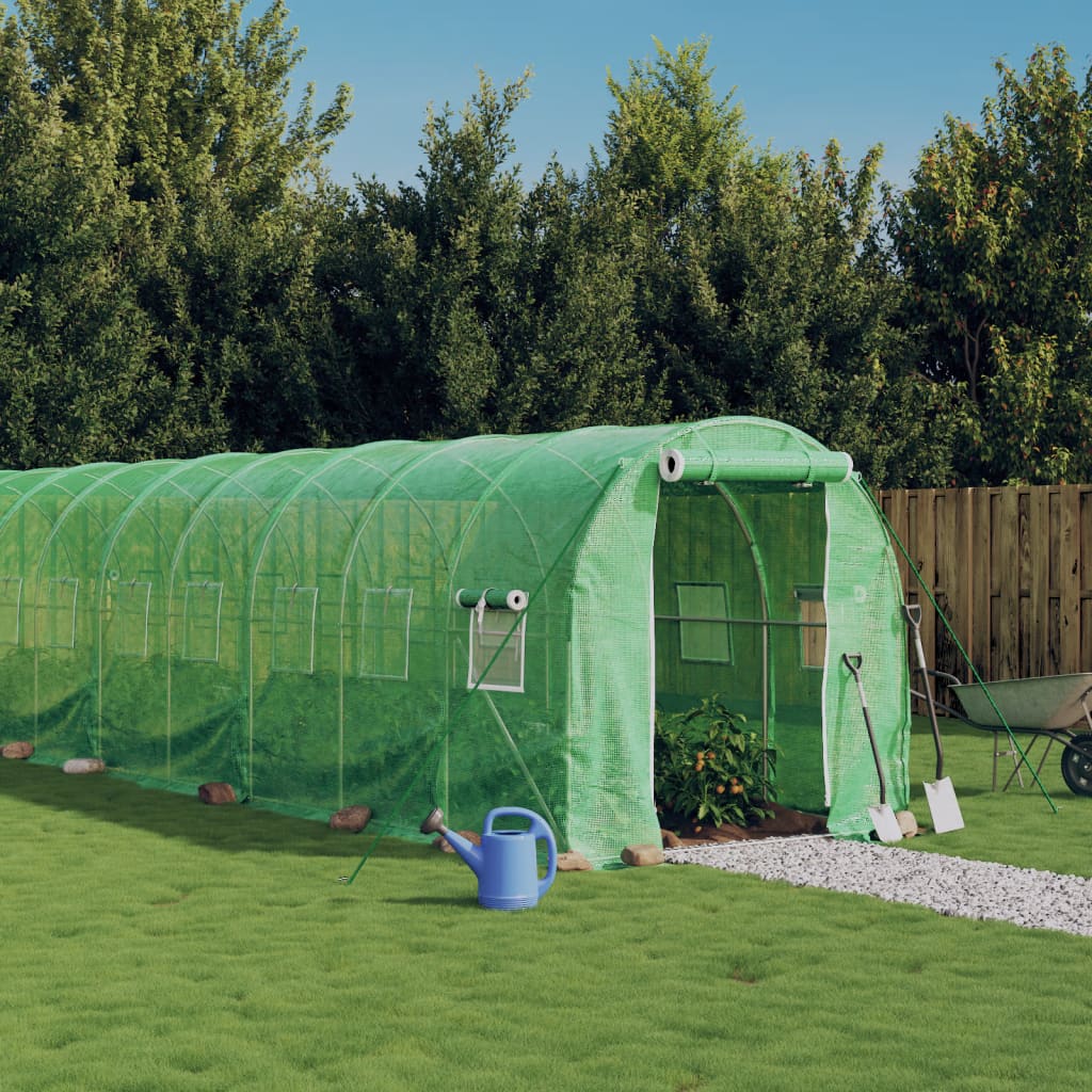 Šiltnamis su plieno rėmu, žalios spalvos, 22x2x2m, 44m² Šiltnamis su plieno rėmu, žalios spalvos, 22x2x2m, 44m² - Image 2