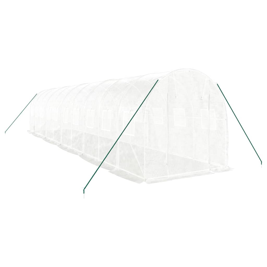 Šiltnamis su plieno rėmu, baltos spalvos, 10x2x2m, 20m² Šiltnamis su plieno rėmu, baltos spalvos, 10x2x2m, 20m² - Image 3