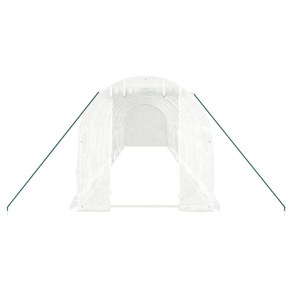 Šiltnamis su plieno rėmu, baltos spalvos, 10x2x2m, 20m² Šiltnamis su plieno rėmu, baltos spalvos, 10x2x2m, 20m² - Image 4