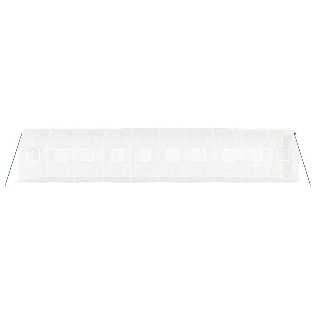 Šiltnamis su plieno rėmu, baltos spalvos, 10x2x2m, 20m² Šiltnamis su plieno rėmu, baltos spalvos, 10x2x2m, 20m² - Image 5