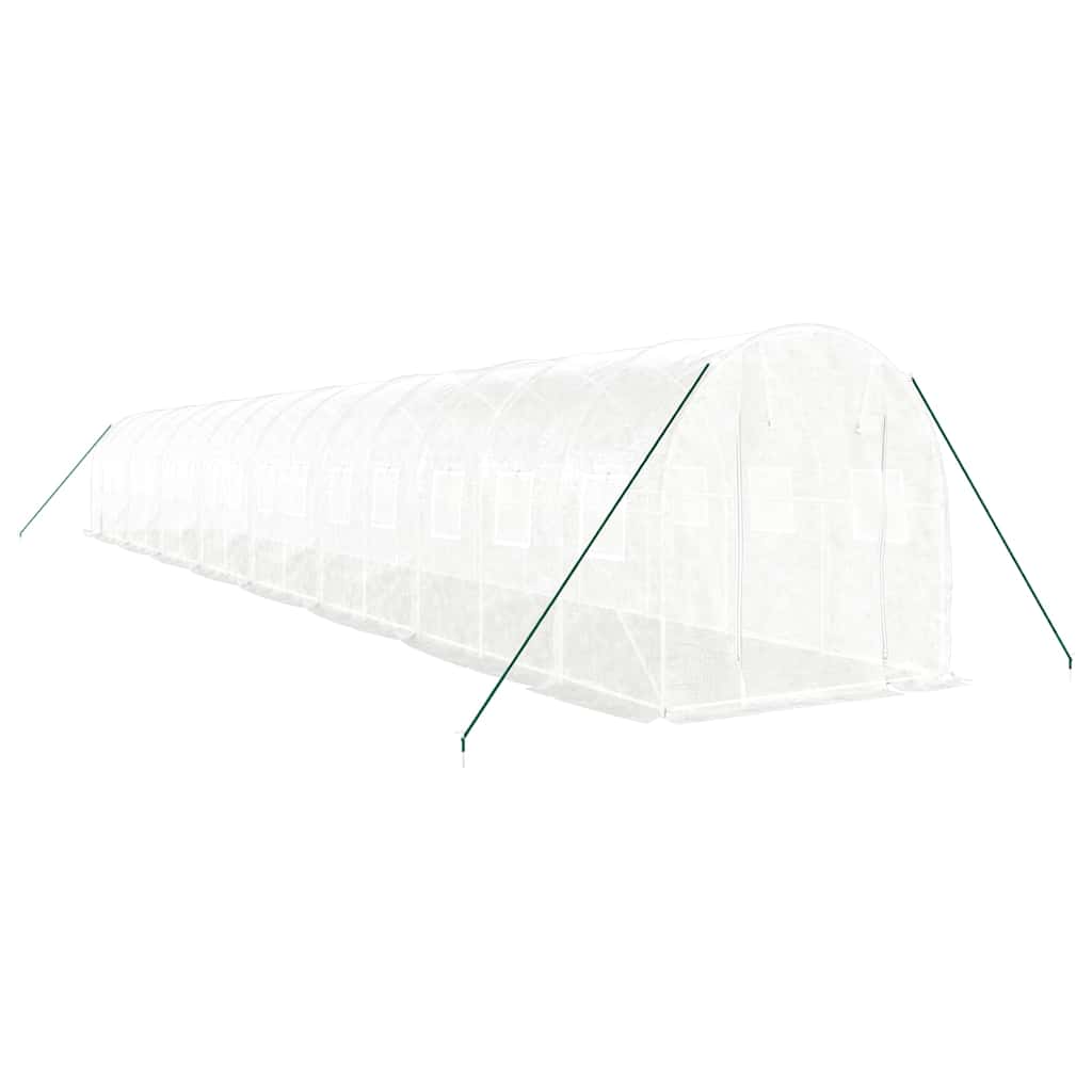 Šiltnamis su plieno rėmu, baltos spalvos, 16x2x2m, 32m² Šiltnamis su plieno rėmu, baltos spalvos, 16x2x2m, 32m² - Image 3
