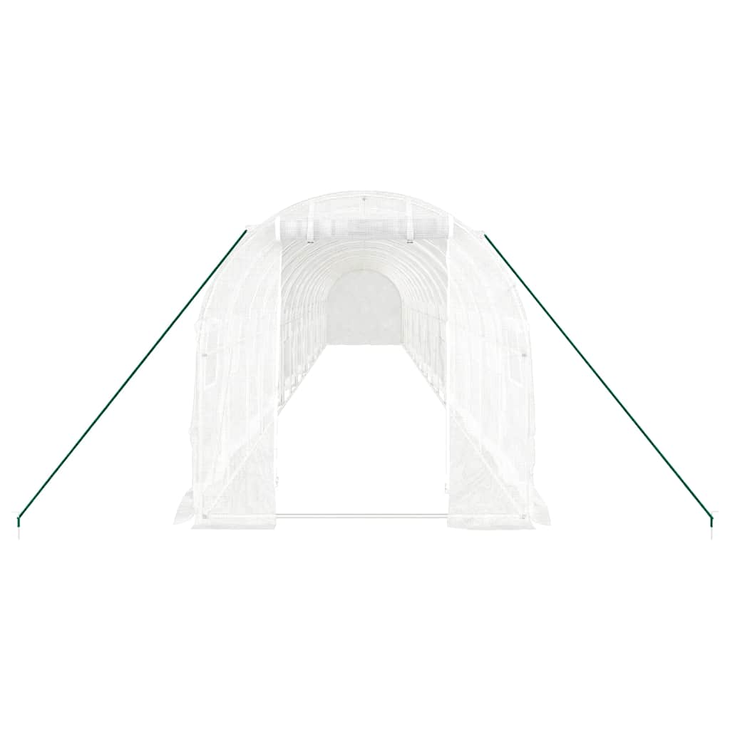 Šiltnamis su plieno rėmu, baltos spalvos, 16x2x2m, 32m² Šiltnamis su plieno rėmu, baltos spalvos, 16x2x2m, 32m² - Image 4