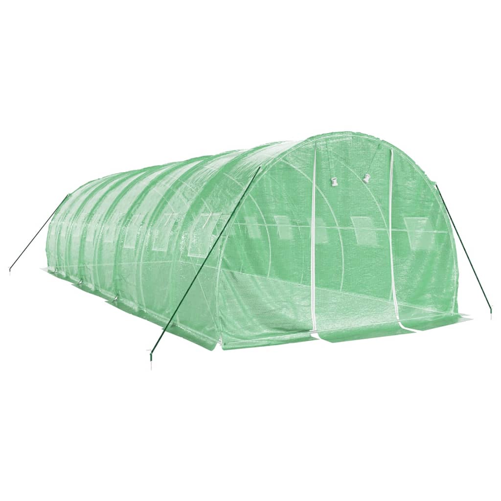 Šiltnamis su plieno rėmu, žalios spalvos, 8x3x2m, 24m² Šiltnamis su plieno rėmu, žalios spalvos, 8x3x2m, 24m² - Image 3