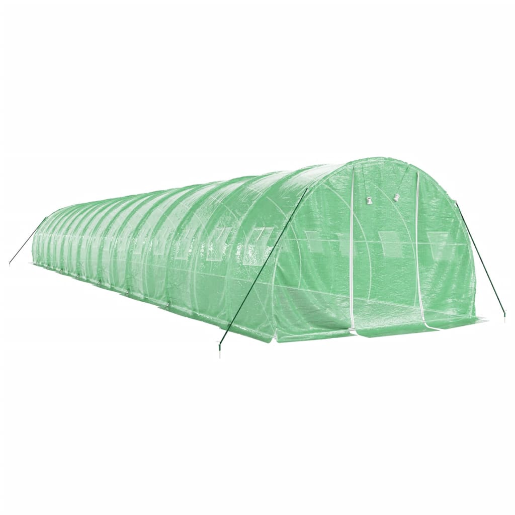 Šiltnamis su plieno rėmu, žalios spalvos, 16x3x2m, 48m² Šiltnamis su plieno rėmu, žalios spalvos, 16x3x2m, 48m² - Image 3