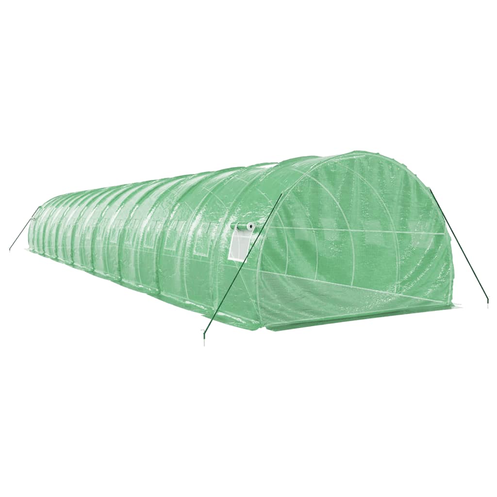 Šiltnamis su plieno rėmu, žalios spalvos, 16x3x2m, 48m² Šiltnamis su plieno rėmu, žalios spalvos, 16x3x2m, 48m² - Image 6