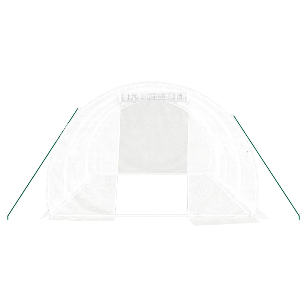 Šiltnamis su plieniniu rėmu, baltas, 12 m², 4x3x2 m Šiltnamis su plieniniu rėmu, baltas, 12 m², 4x3x2 m - Image 4