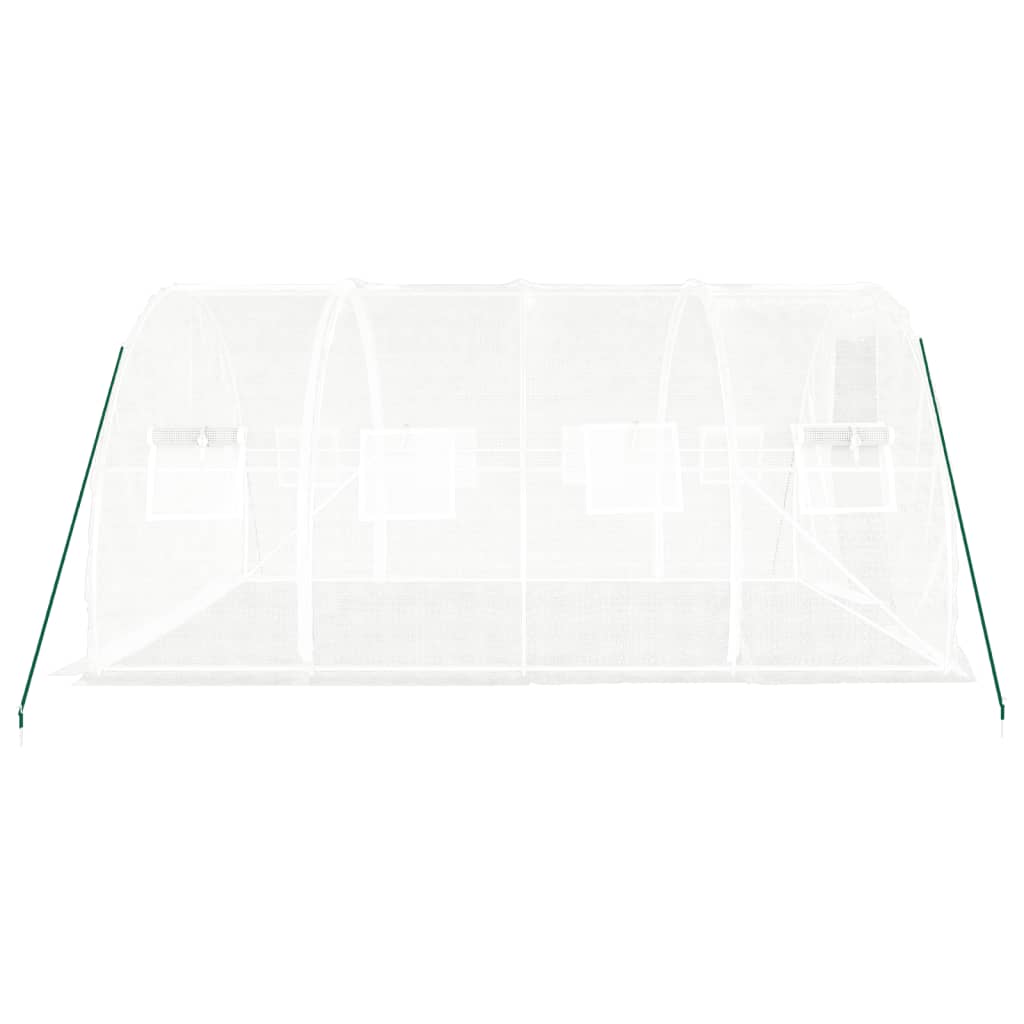 Šiltnamis su plieniniu rėmu, baltas, 12 m², 4x3x2 m Šiltnamis su plieniniu rėmu, baltas, 12 m², 4x3x2 m - Image 5
