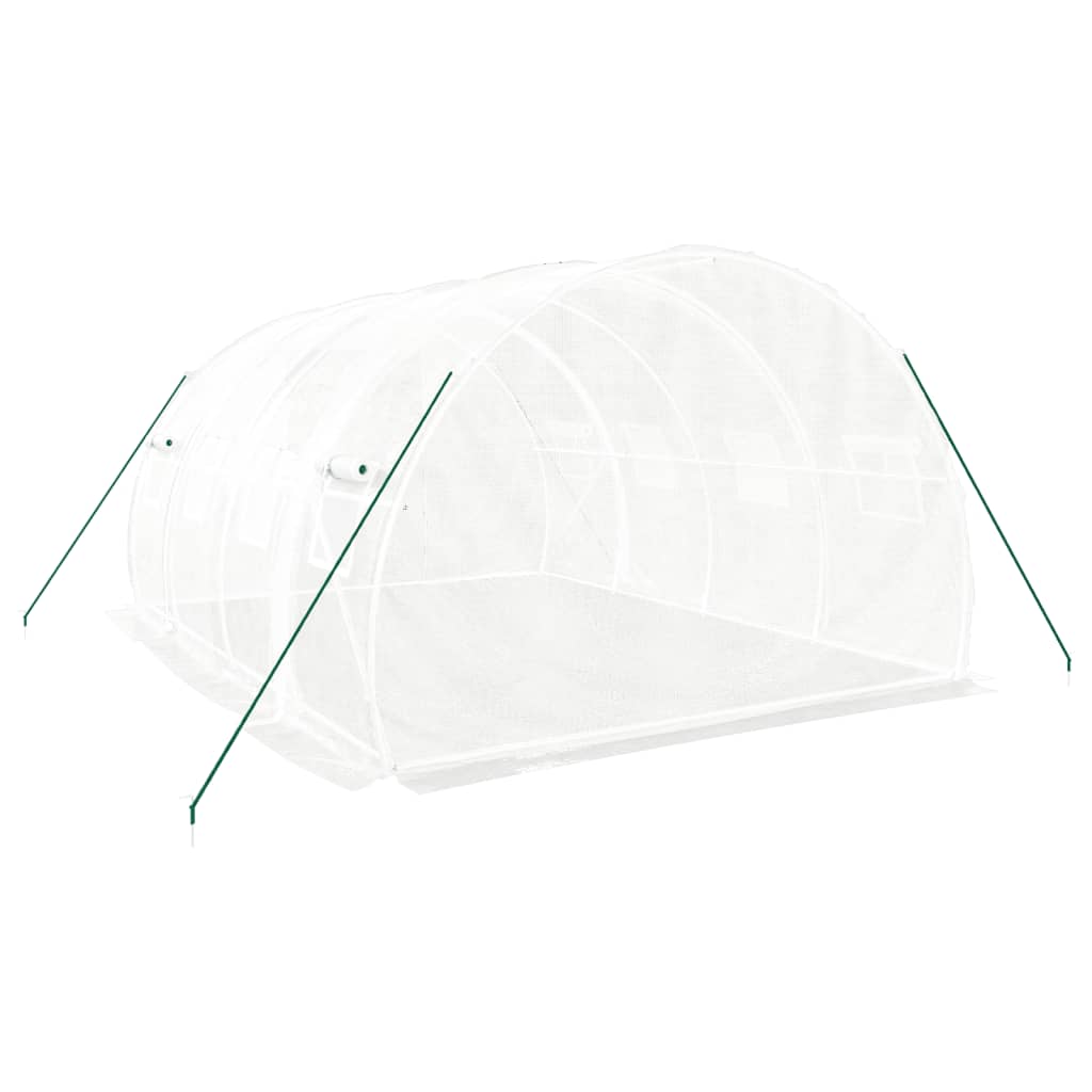 Šiltnamis su plieniniu rėmu, baltas, 12 m², 4x3x2 m Šiltnamis su plieniniu rėmu, baltas, 12 m², 4x3x2 m - Image 6