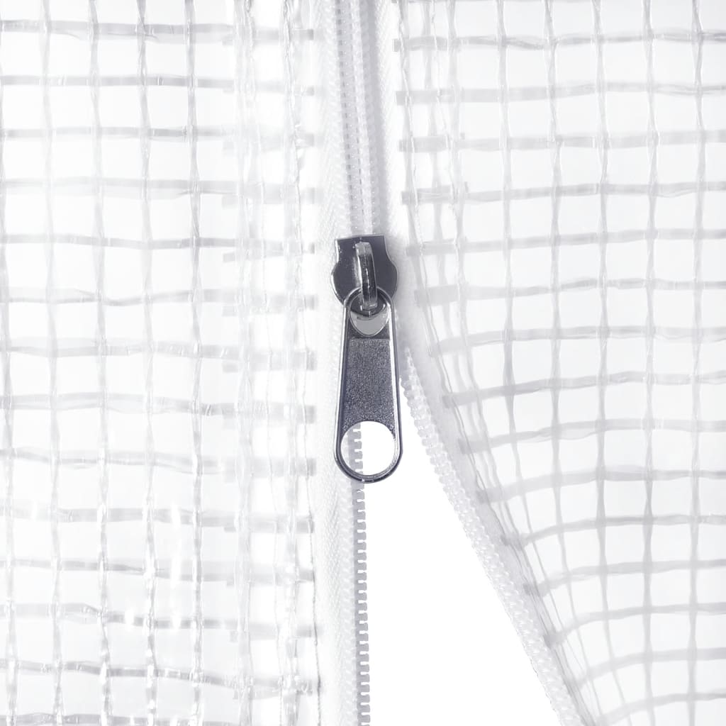 Šiltnamis su plieniniu rėmu, baltas, 12 m², 4x3x2 m Šiltnamis su plieniniu rėmu, baltas, 12 m², 4x3x2 m - Image 7